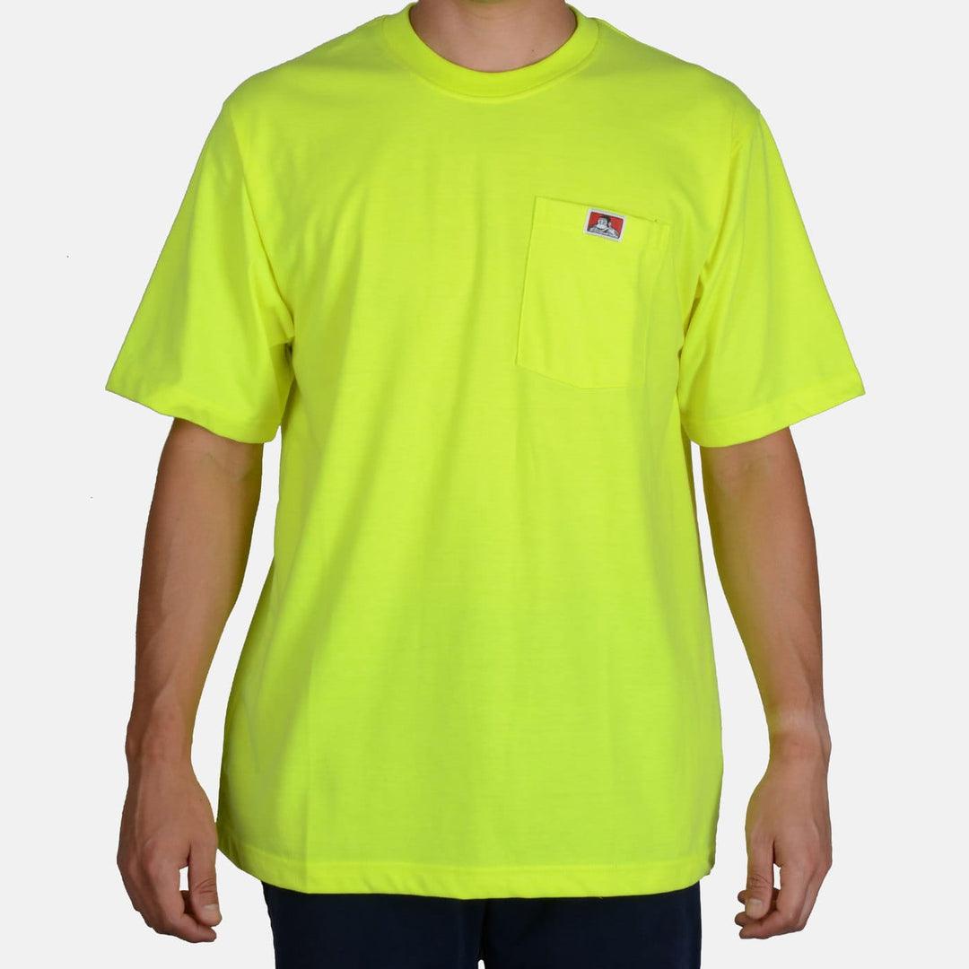 Heavy Duty Short Sleeve Pocket T-Shirt: Safety Green