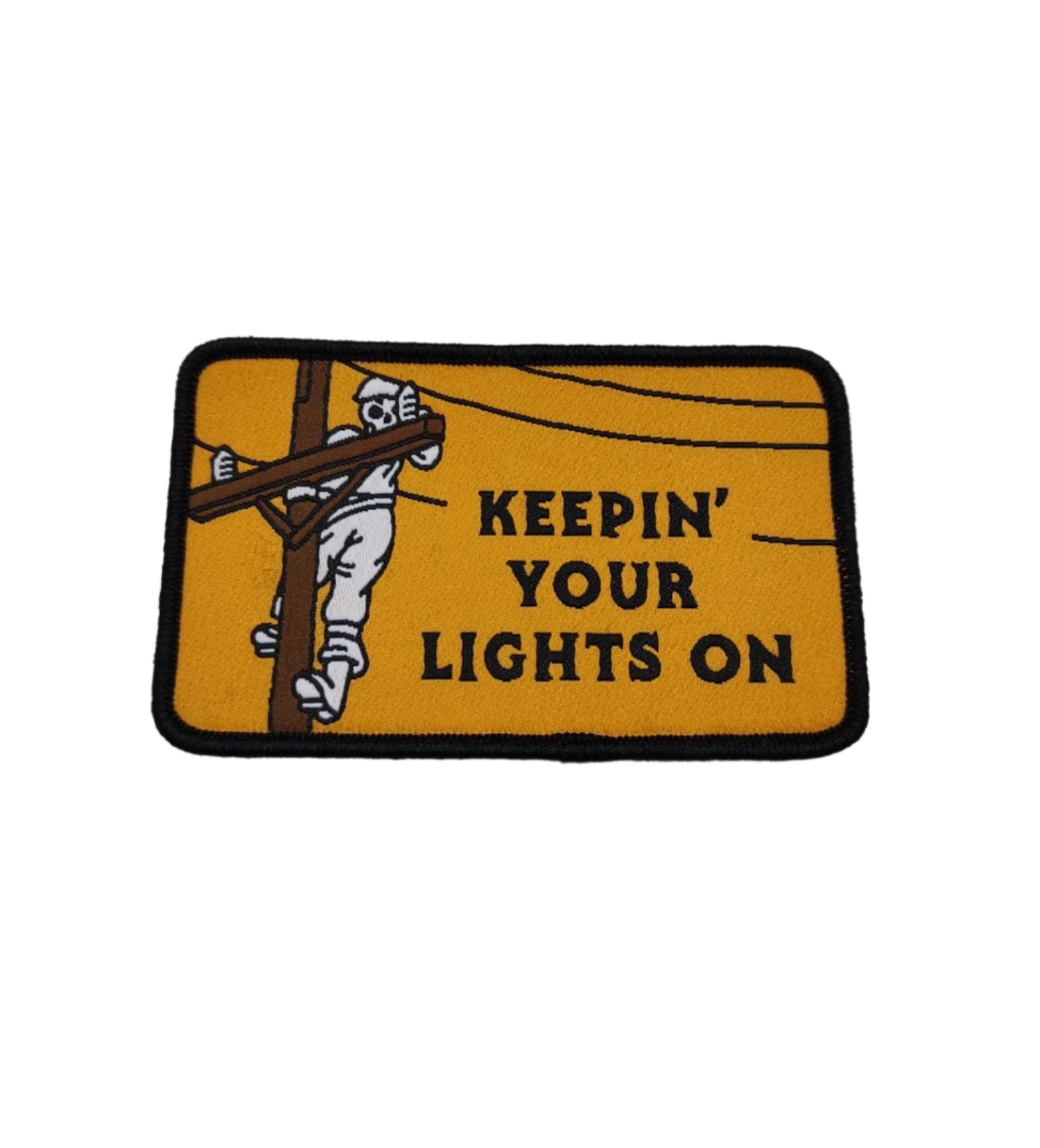Keepin' Your Lights On Patch - 3.75" x 2.3"