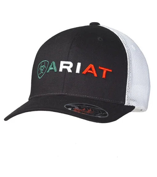 Ariat Men's Mexican Flag Mesh Snapback - Black