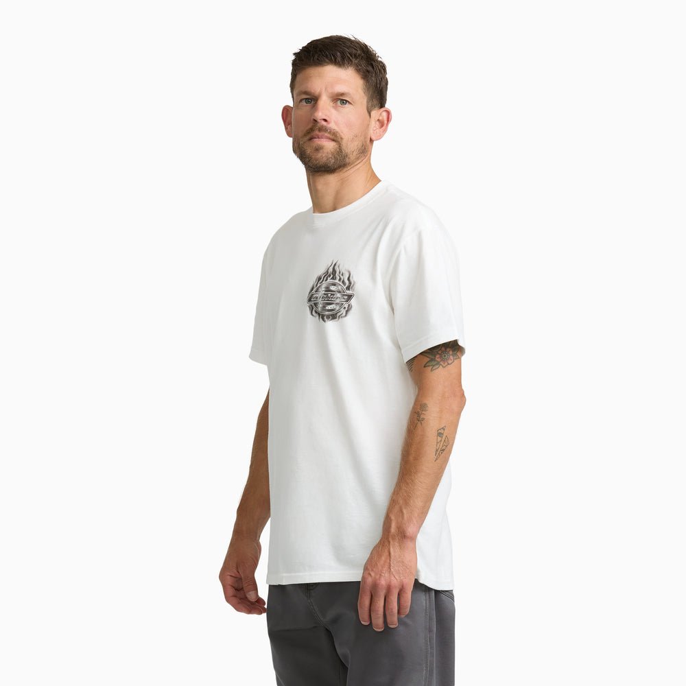Smoke Logo Tee- White