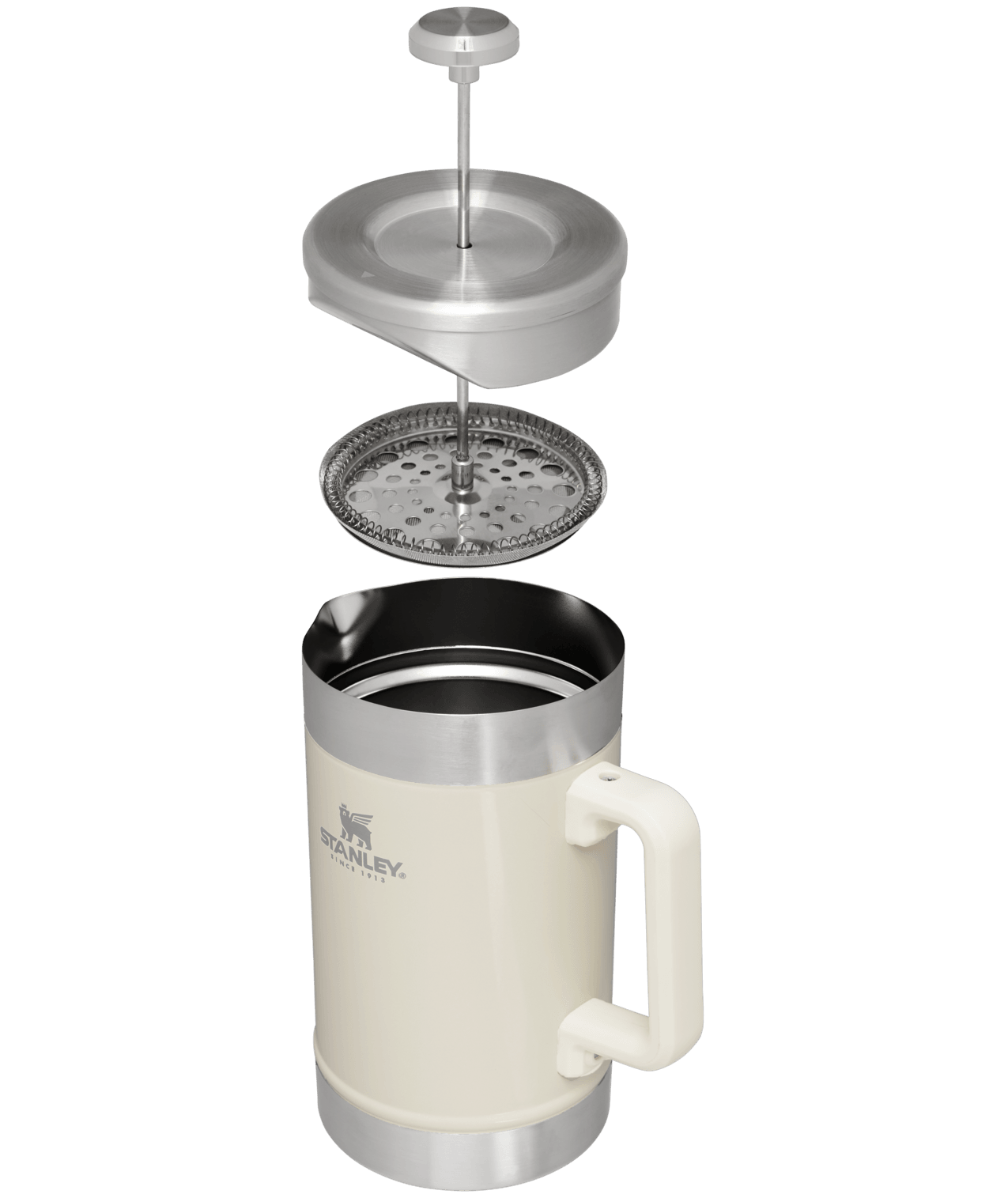 Classic Stay Hot French Press | 48 oz - Cream Gloss - Purpose-Built / Home of the Trades