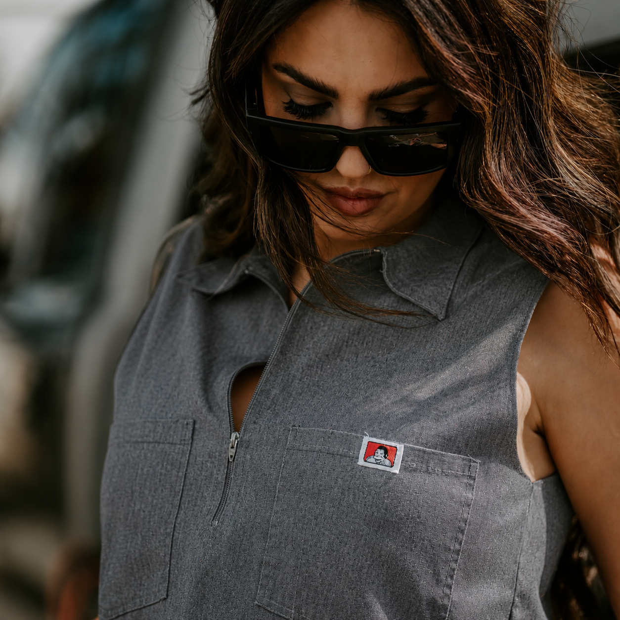 Ben Davis x Purpose-Built: Custom Women's Crop - Charcoal Heather