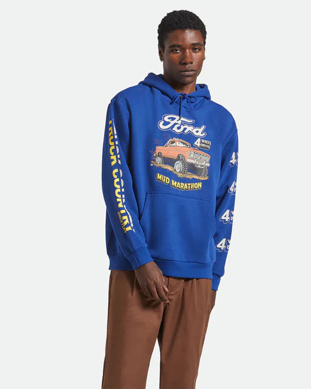 Ford Mud Marathon Relaxed Fleece Hoodie - Ford Blue