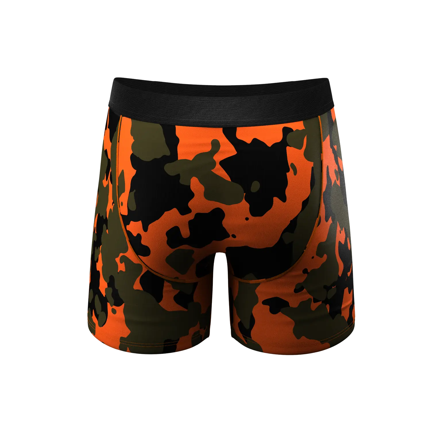 The Bambi Bunchers - Orange Camo Deer Ball Hammock® Pouch Underwear With Fly
