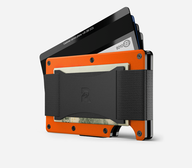 Basecamp Orange | Aluminum Minimalist Wallet - Cash Strap