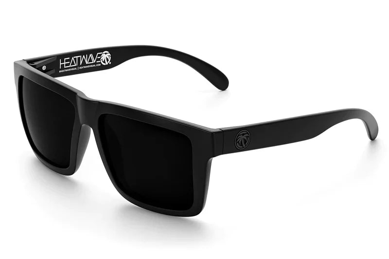 XL Vise Z87 Sunglasses: Black Frame Polarized Ultra Black Lens
