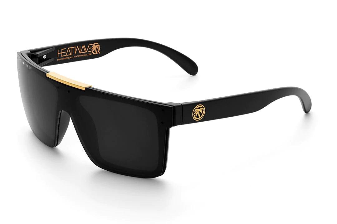 Quatro Sunglasses: Black/Gold - Polarized Black Lens - Purpose-Built / Home of the Trades