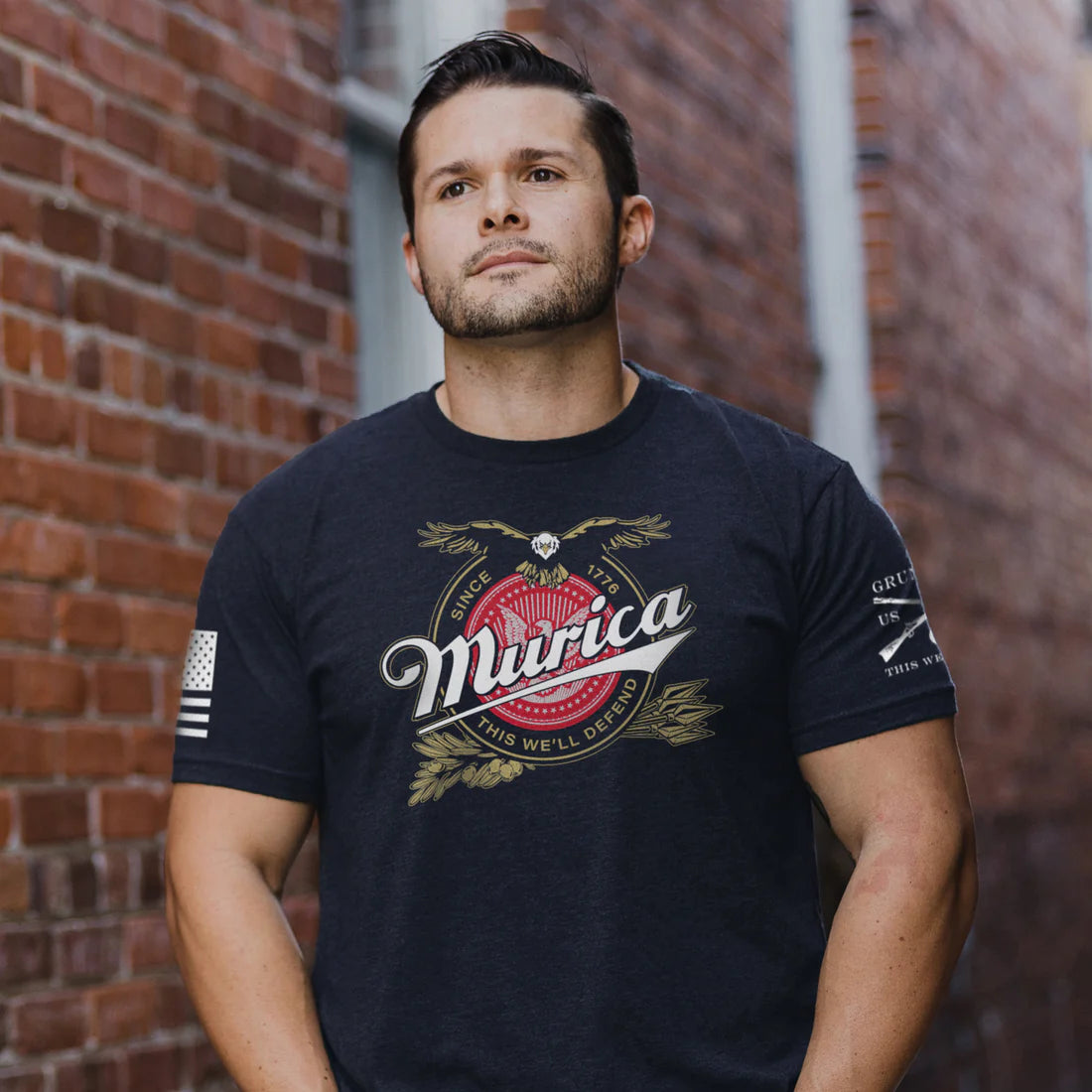 Murica Brewing Tee - Midnight Navy