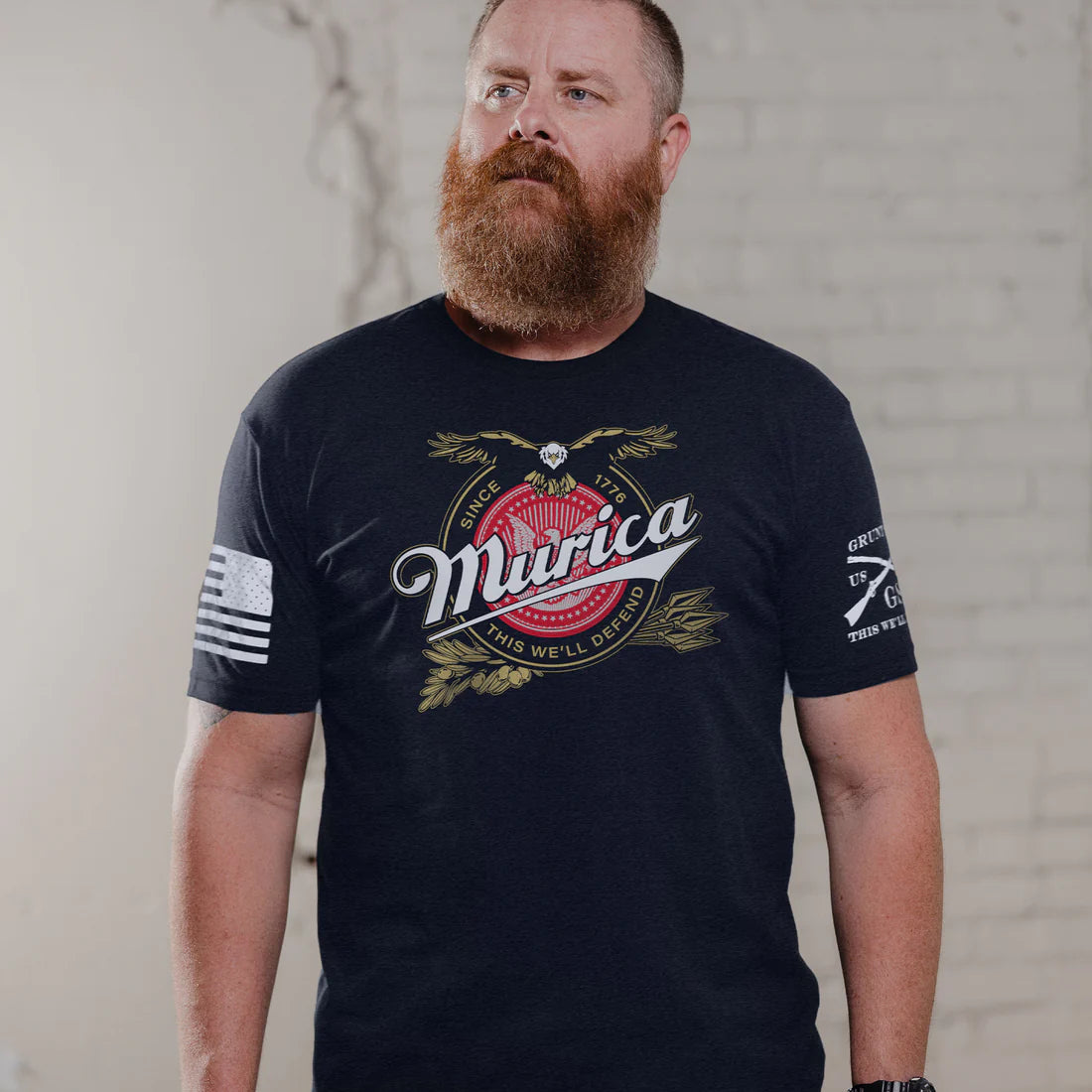 Murica Brewing Tee - Midnight Navy