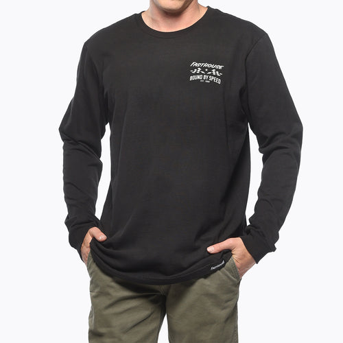 Bound Long Sleeve Tee - Black