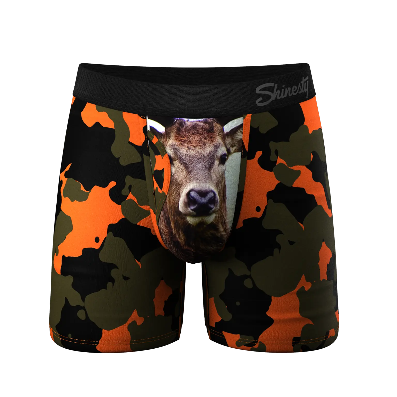 The Bambi Bunchers - Orange Camo Deer Ball Hammock® Pouch Underwear With Fly