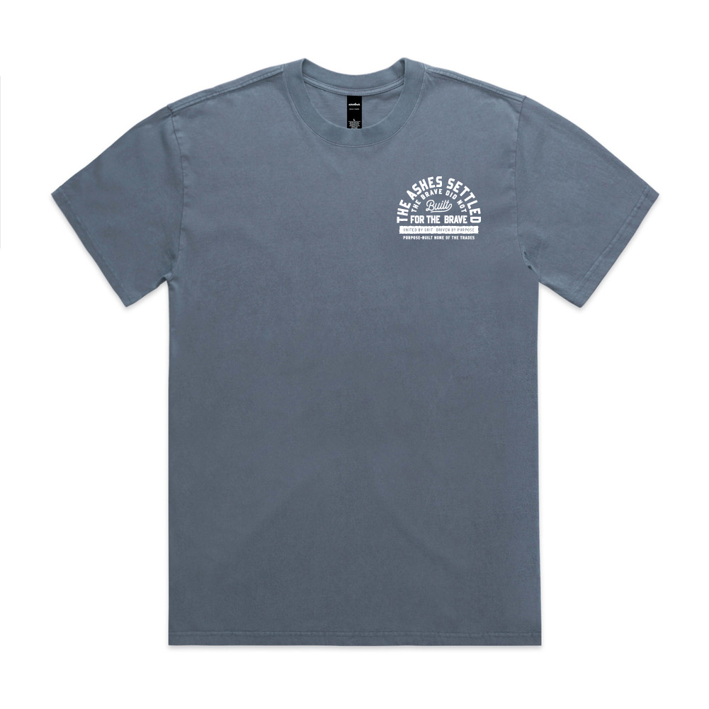 Built for the Brave: Heavyweight Tee, Faded Indigo