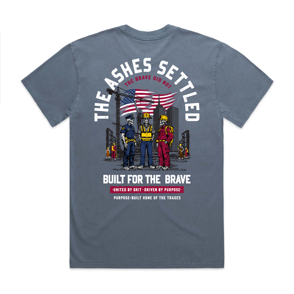 Built for the Brave: Heavyweight Tee, Faded Indigo
