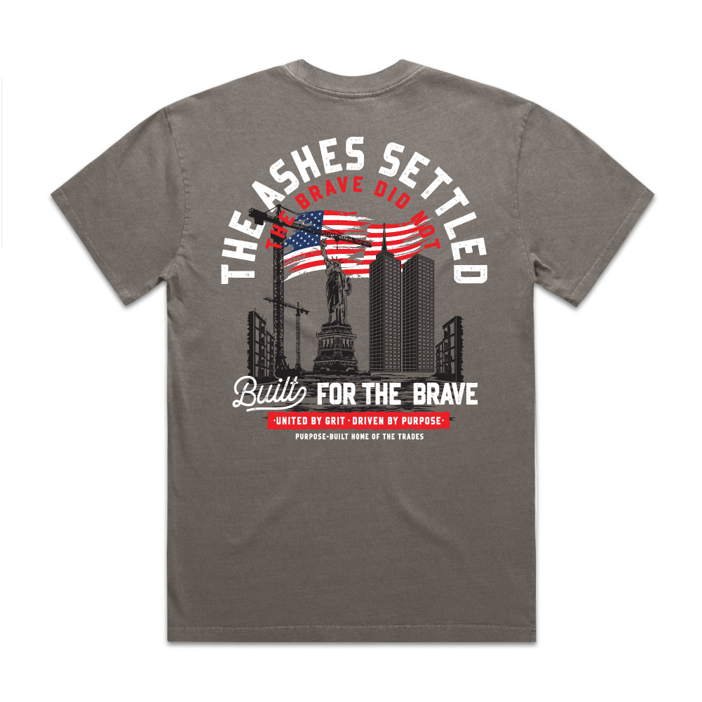 Built for the Brave, HD Tee, Faded Grey