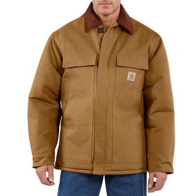 Loose Fit Firm Duck Insulated Traditional Coat - 3 Warmest Rating - Brown
