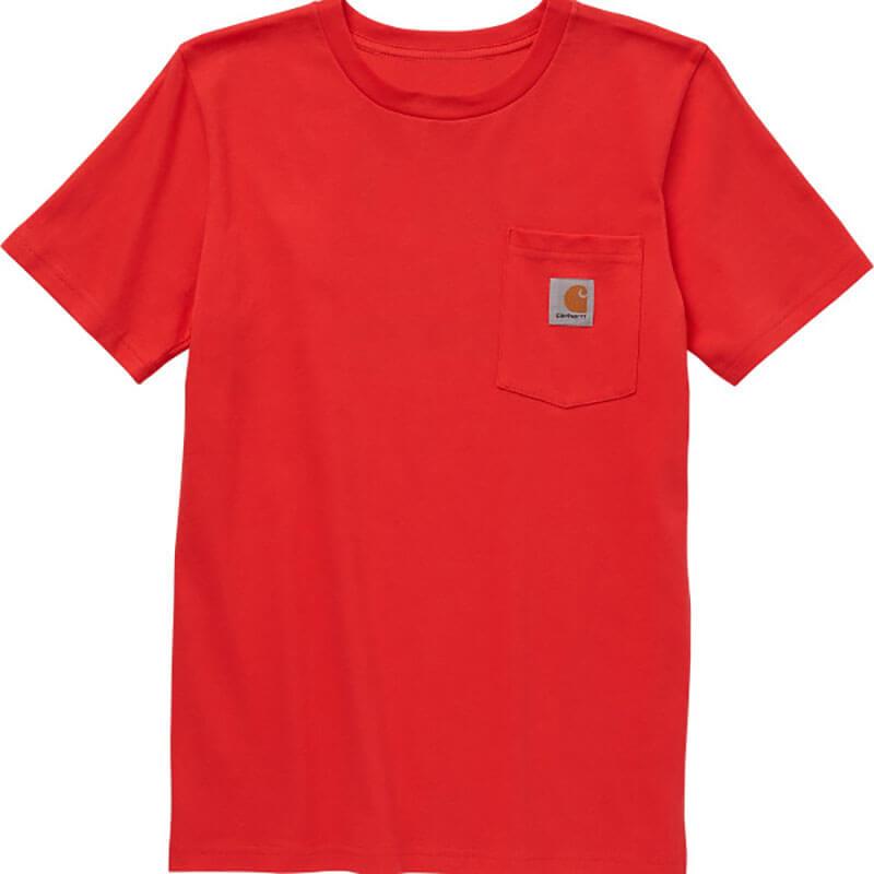 Youth S/S Pocket Tee - Red