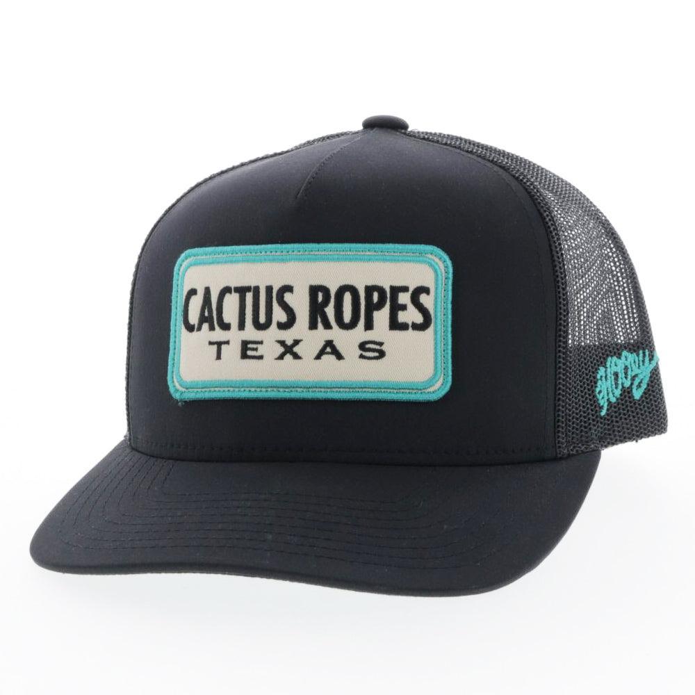 CR063 Cactus Ropes Hat - Black/Turquoise/White Patch - Purpose-Built / Home of the Trades