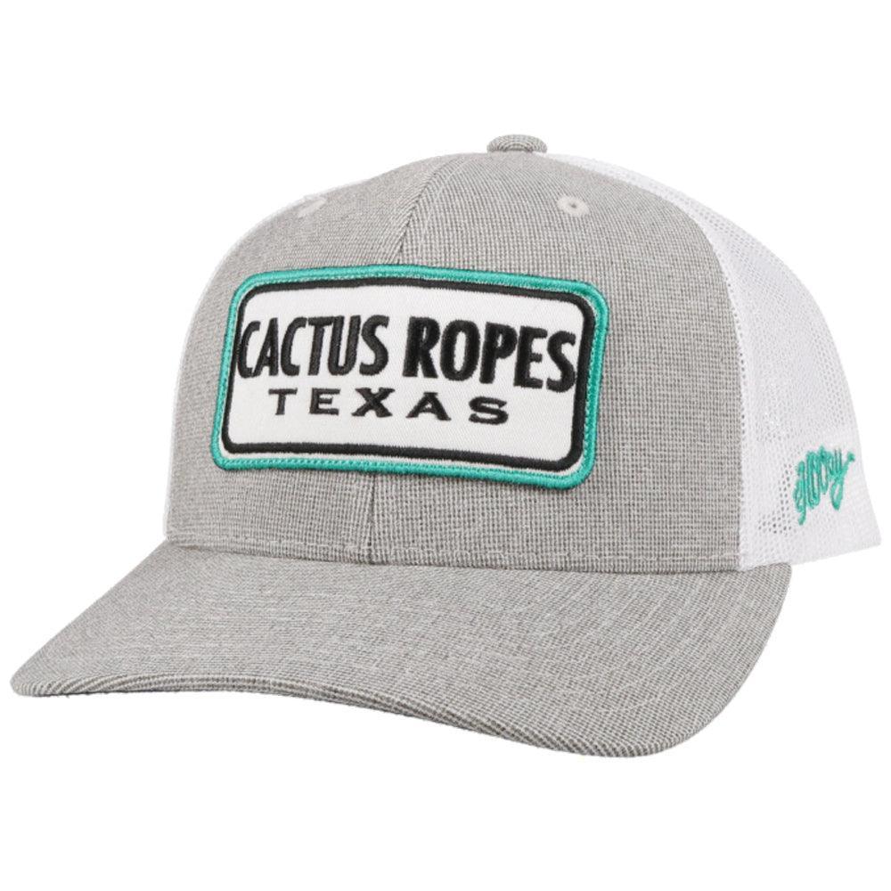 CR064 Cactus Ropes Hat - Grey/White/Turquoise Patch - Purpose-Built / Home of the Trades