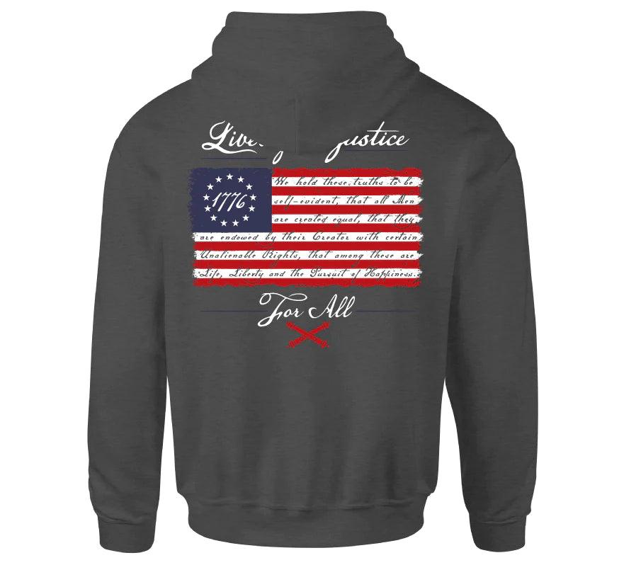 Liberty and Justic Hood - Charcoal Heather - Purpose-Built / Home of the Trades