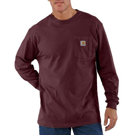 K126 - Loose fit heavyweight long-sleeve pocket t-shirt - Port - Purpose-Built / Home of the Trades