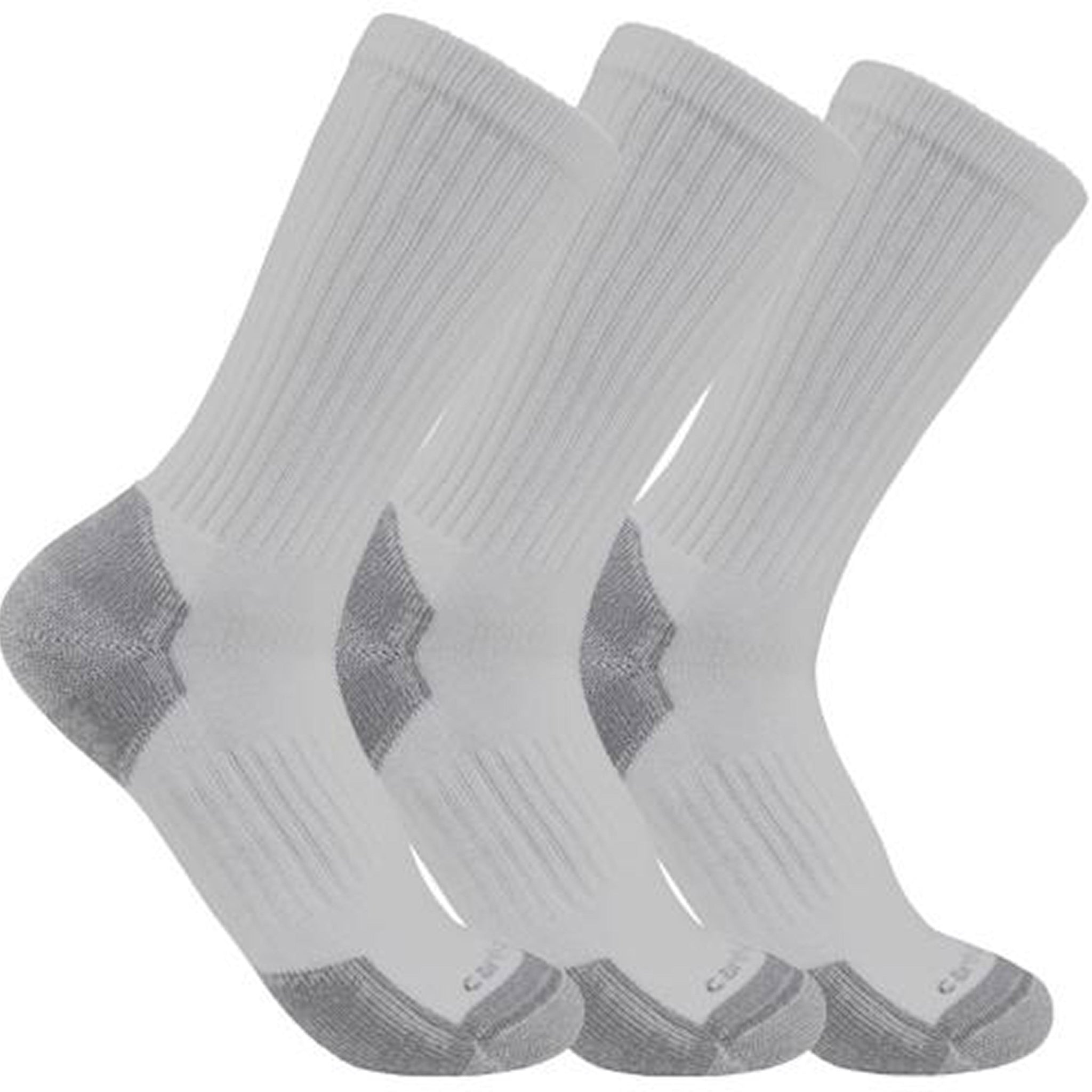 Midweight Cotton Blend Crew Sock 3-Pack - Grey