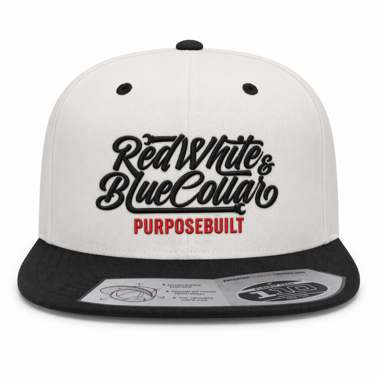 RWBC Flexfit Snapback, Natural & Black