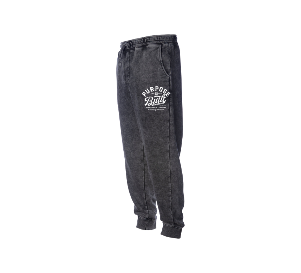 The Script Fleece Sweatpants, Black Mineral