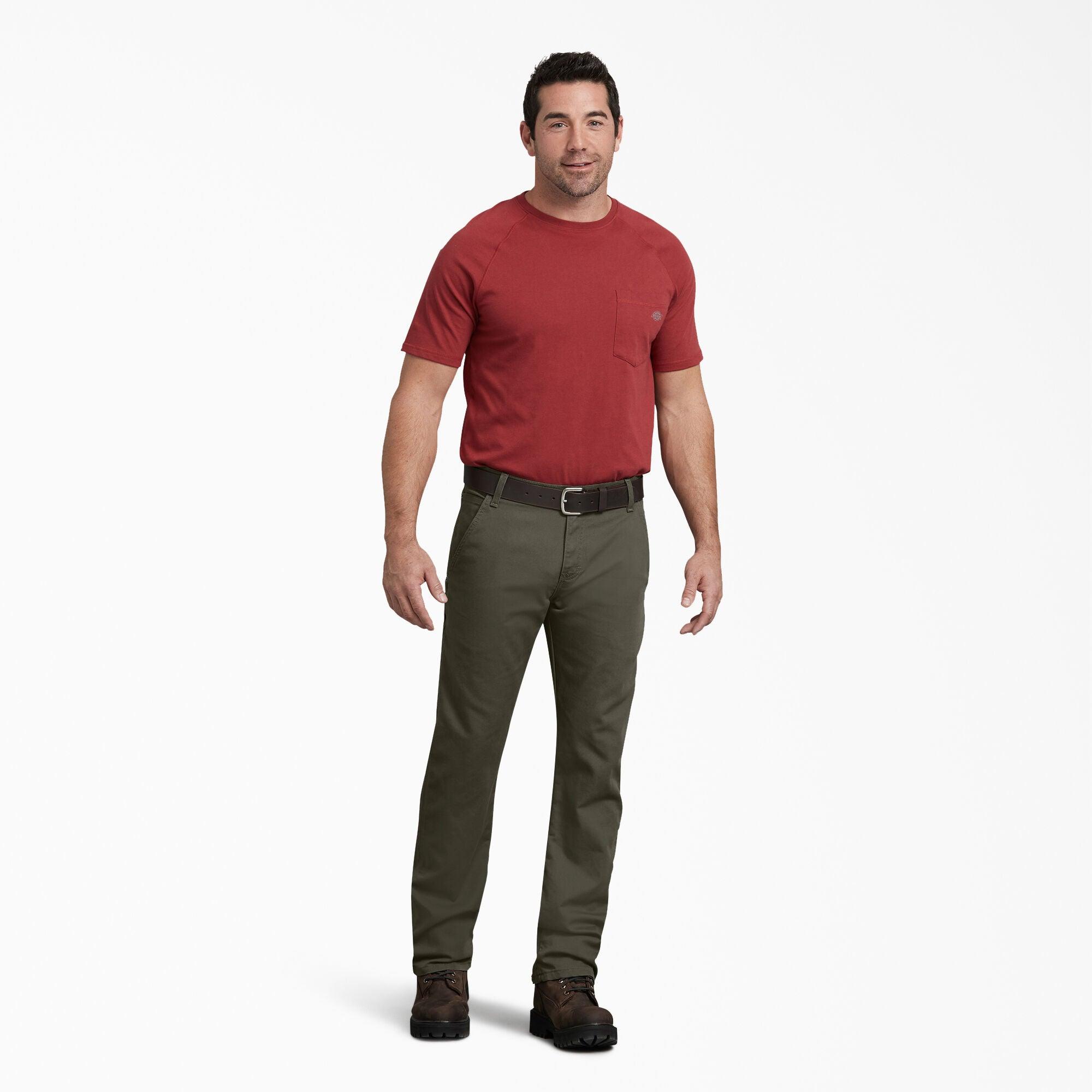 FLEX Regular Fit Duck Carpenter Pants, Stonewashed Moss Green - Purpose-Built / Home of the Trades