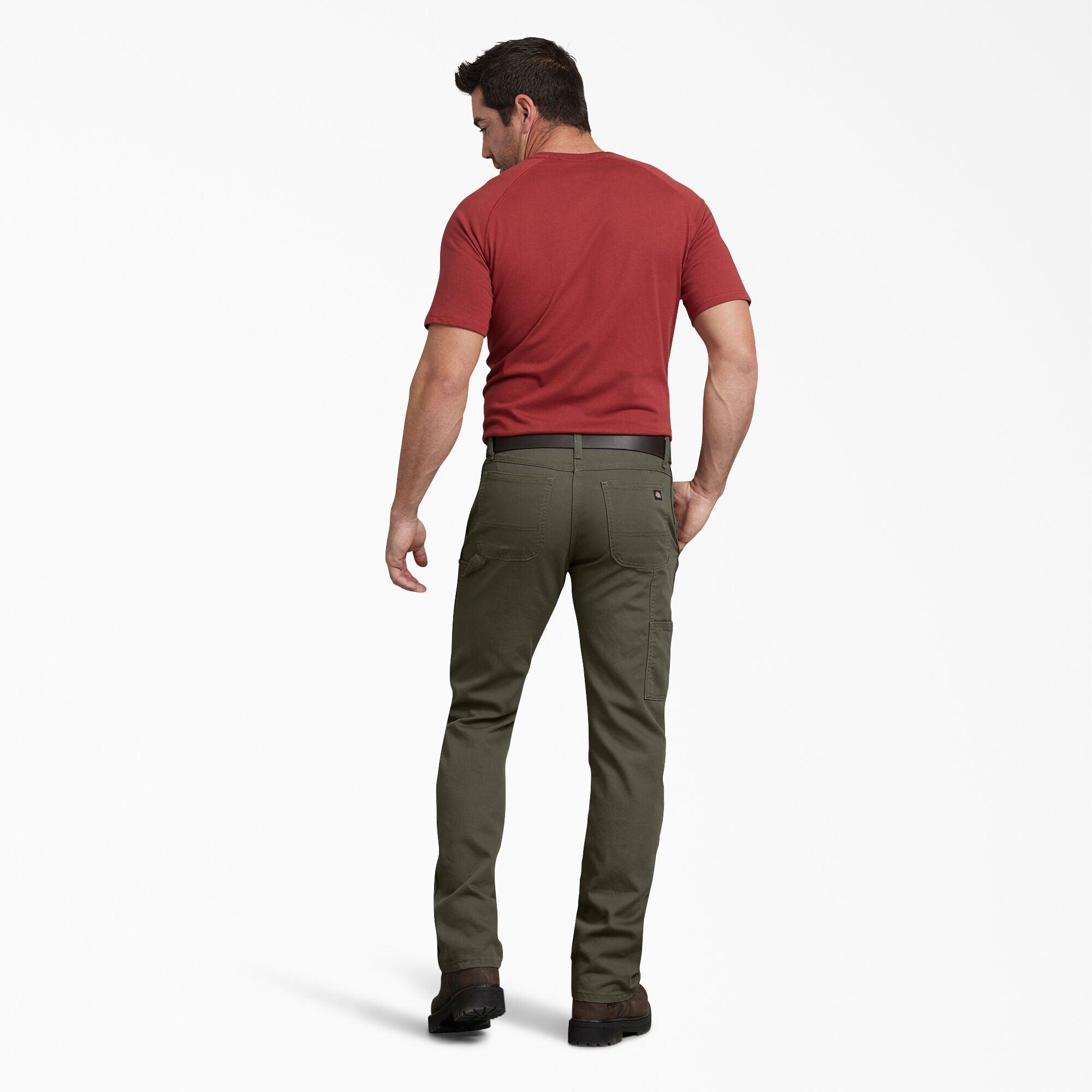 FLEX Regular Fit Duck Carpenter Pants, Stonewashed Moss Green - Purpose-Built / Home of the Trades