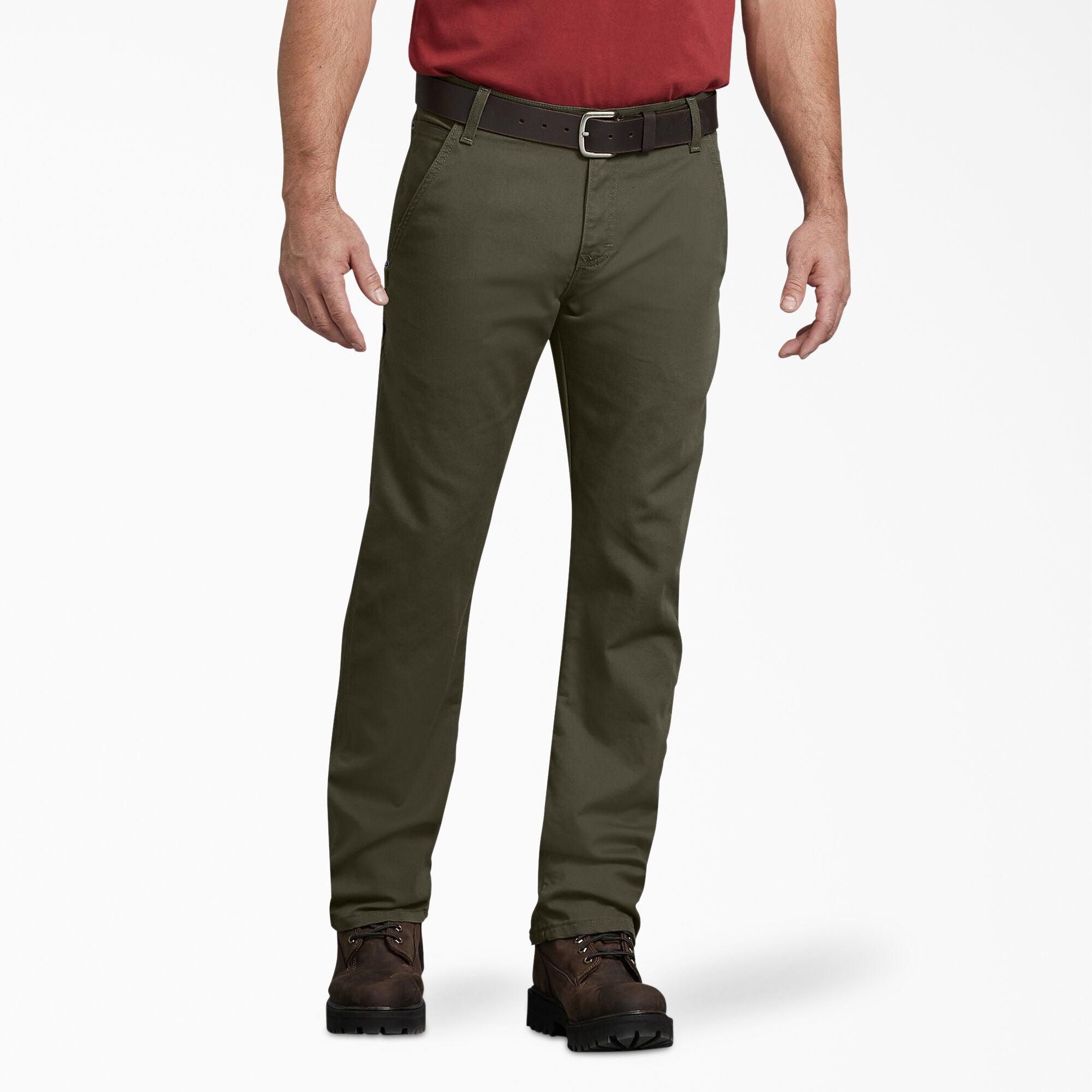 FLEX Regular Fit Duck Carpenter Pants, Stonewashed Moss Green - Purpose-Built / Home of the Trades