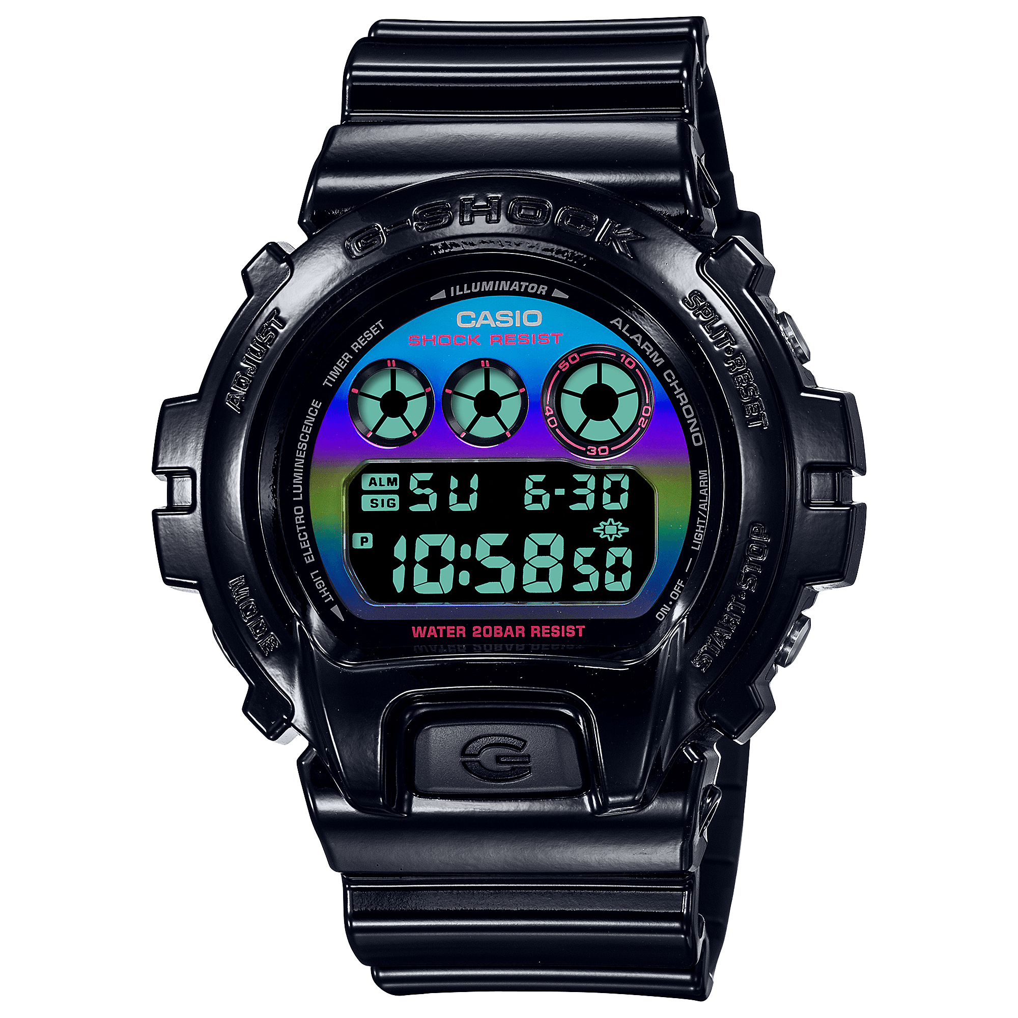Digital 6900 Series DW6900RGB-1 Watch - Black