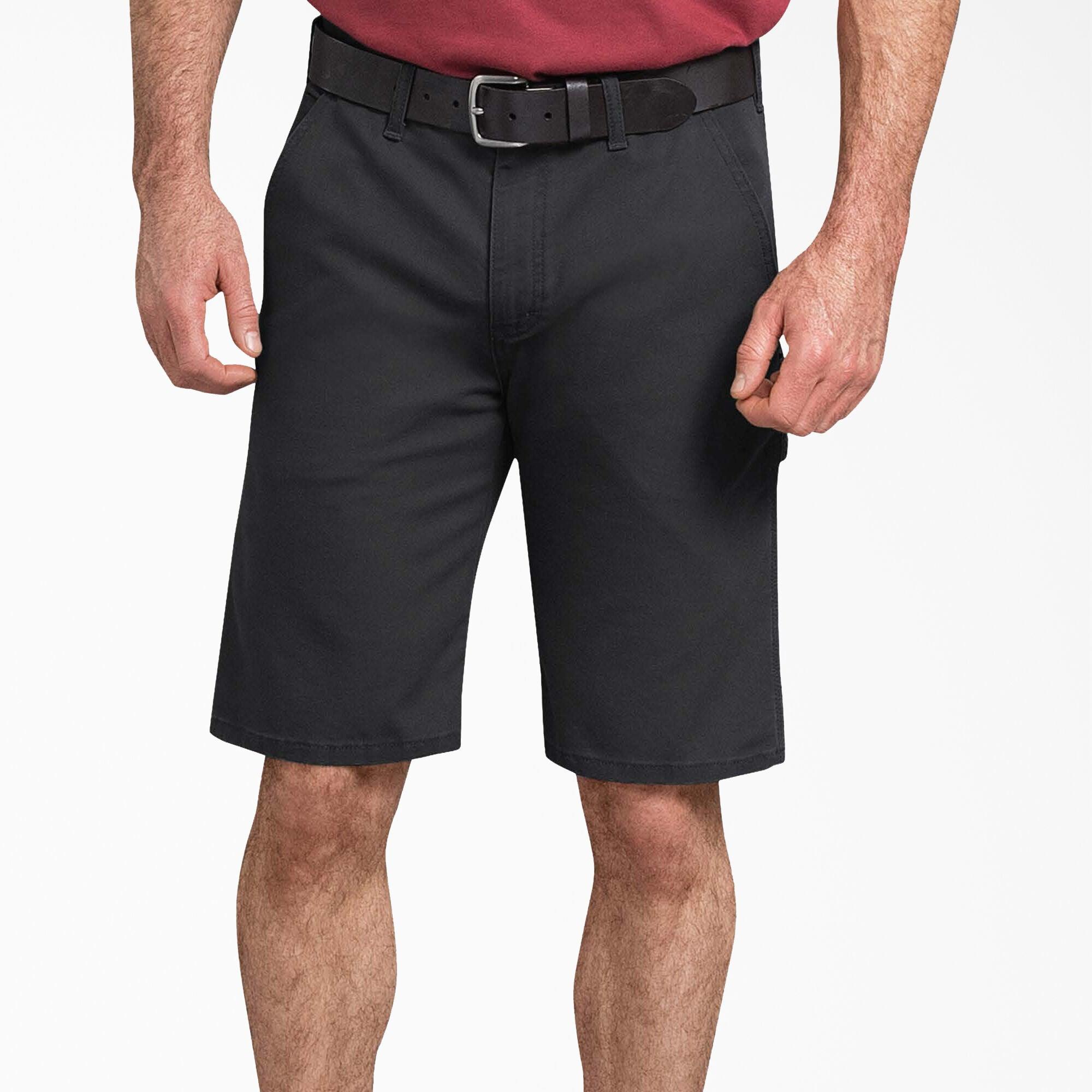 FLEX Regular Fit Duck Carpenter Shorts, 11", Stonewashed Black - Purpose-Built / Home of the Trades