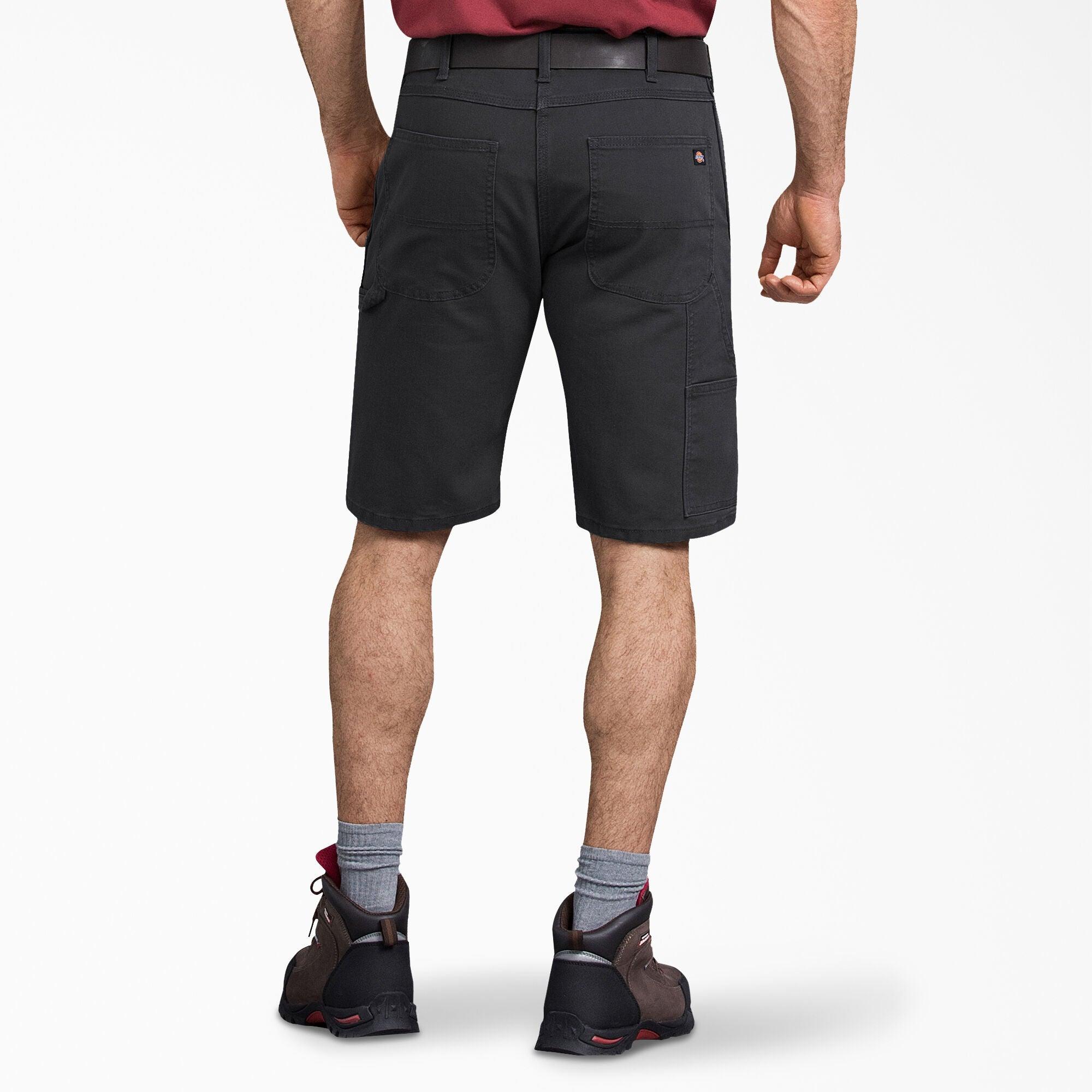 FLEX Regular Fit Duck Carpenter Shorts, 11", Stonewashed Black - Purpose-Built / Home of the Trades