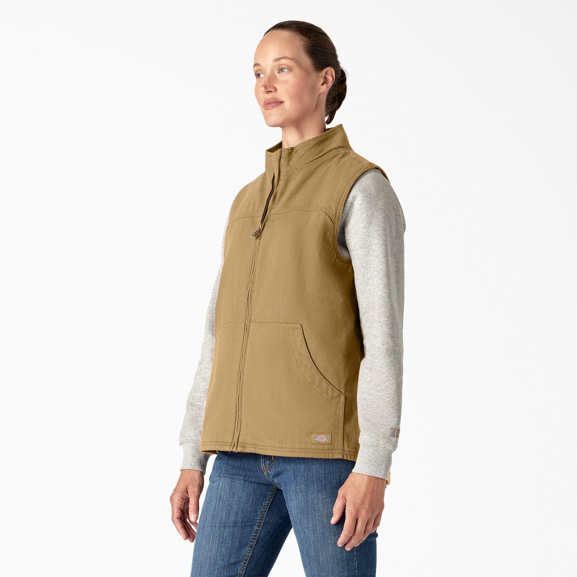 Women's Fleece Lined Duck Canvas Vest - Rinsed Nubuck - Purpose-Built / Home of the Trades
