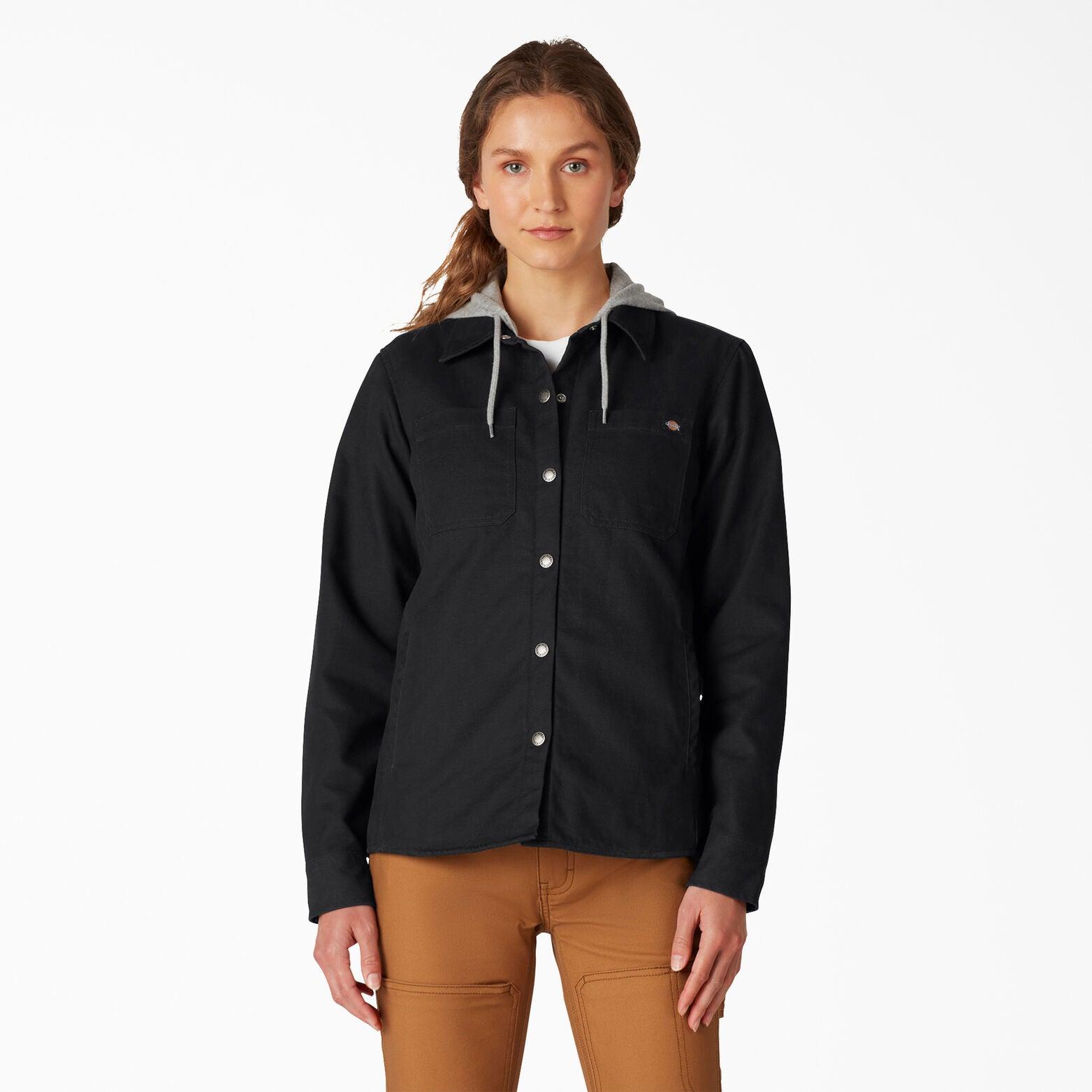 Women's Duck Hooded Shirt Jacket - Black - Purpose-Built / Home of the Trades