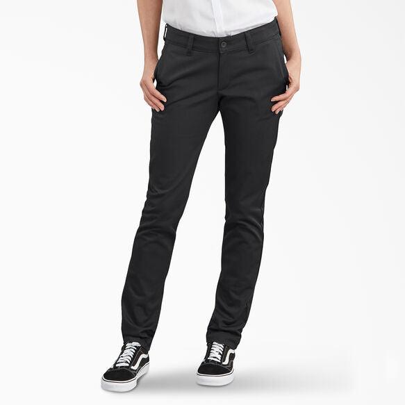 Women's Slim Fit Pants - Rinsed Black