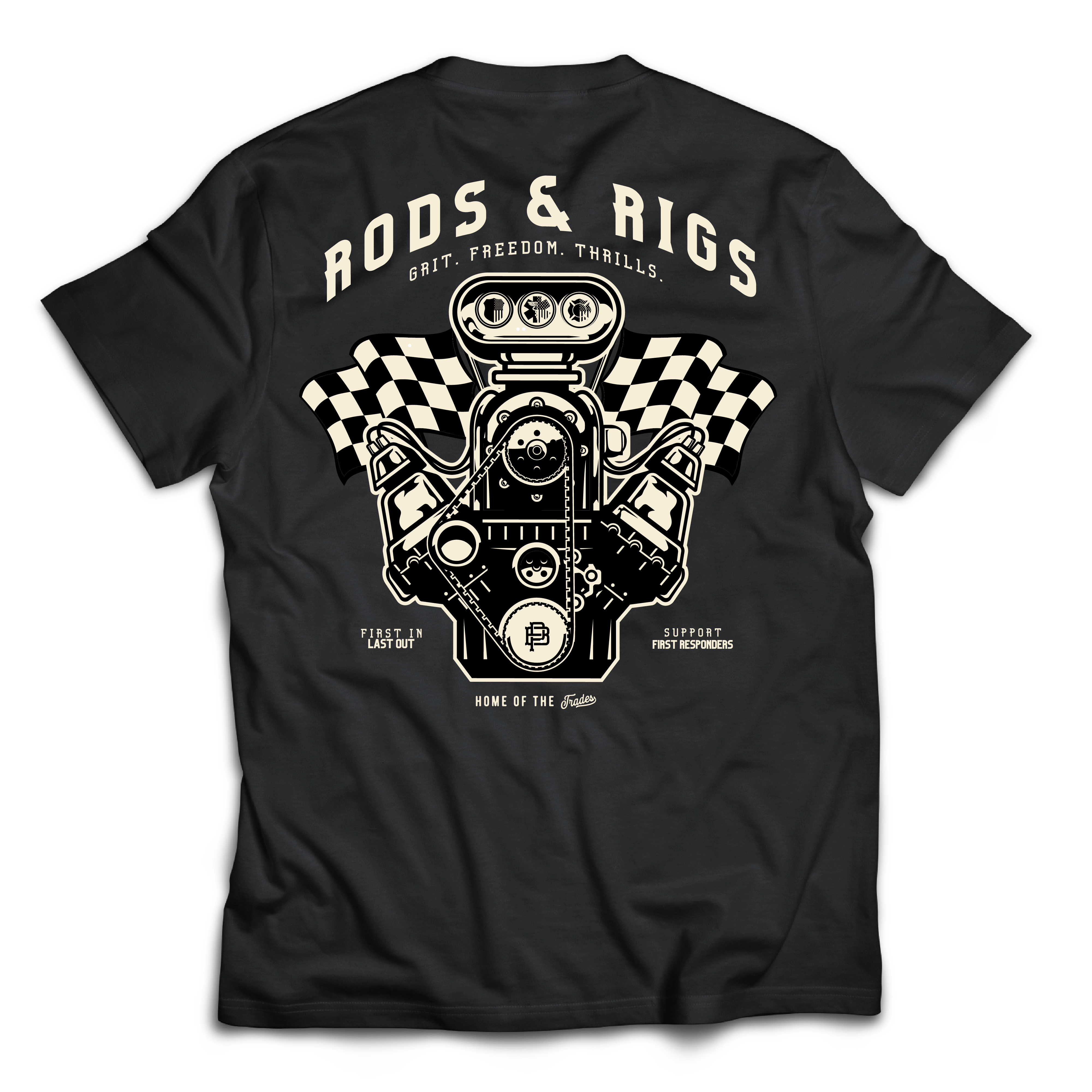 Youth Rods & Rigs Charity Tee, Black