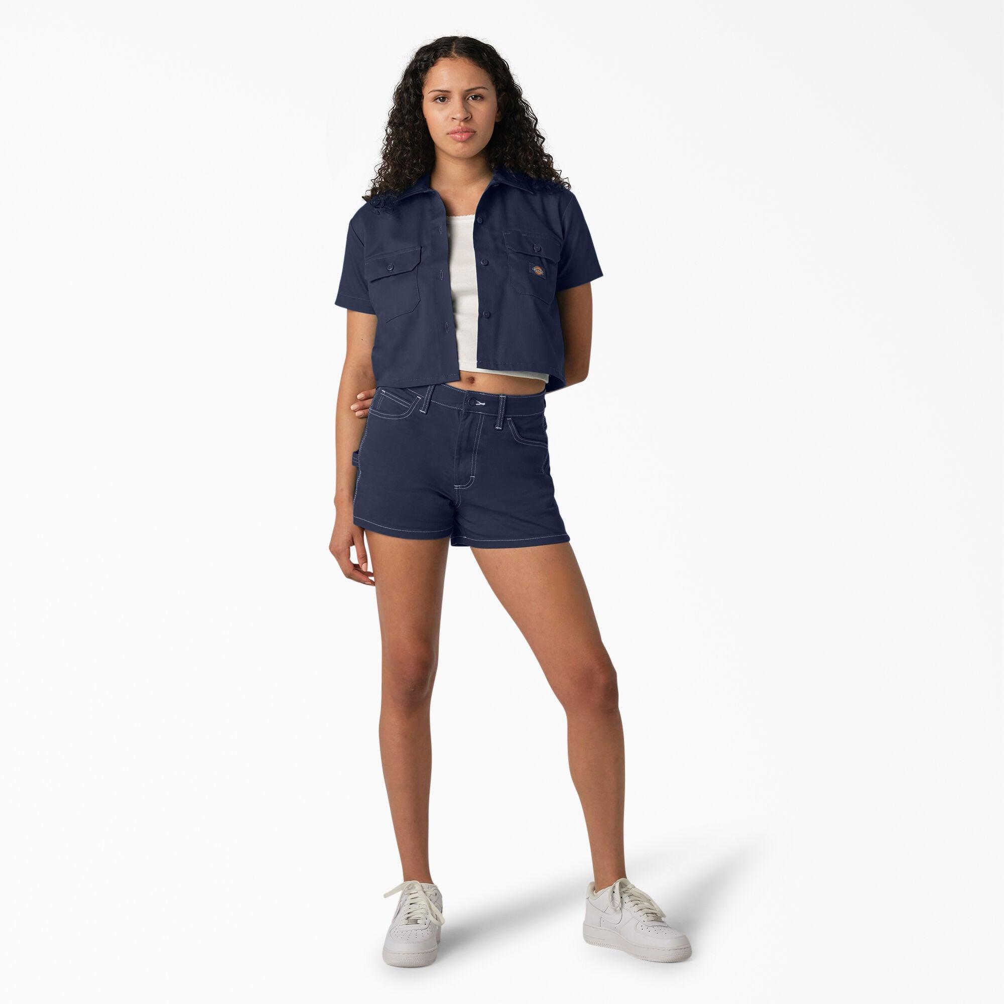 Women's Cropped Work Shirt, Ink Navy - Purpose-Built / Home of the Trades