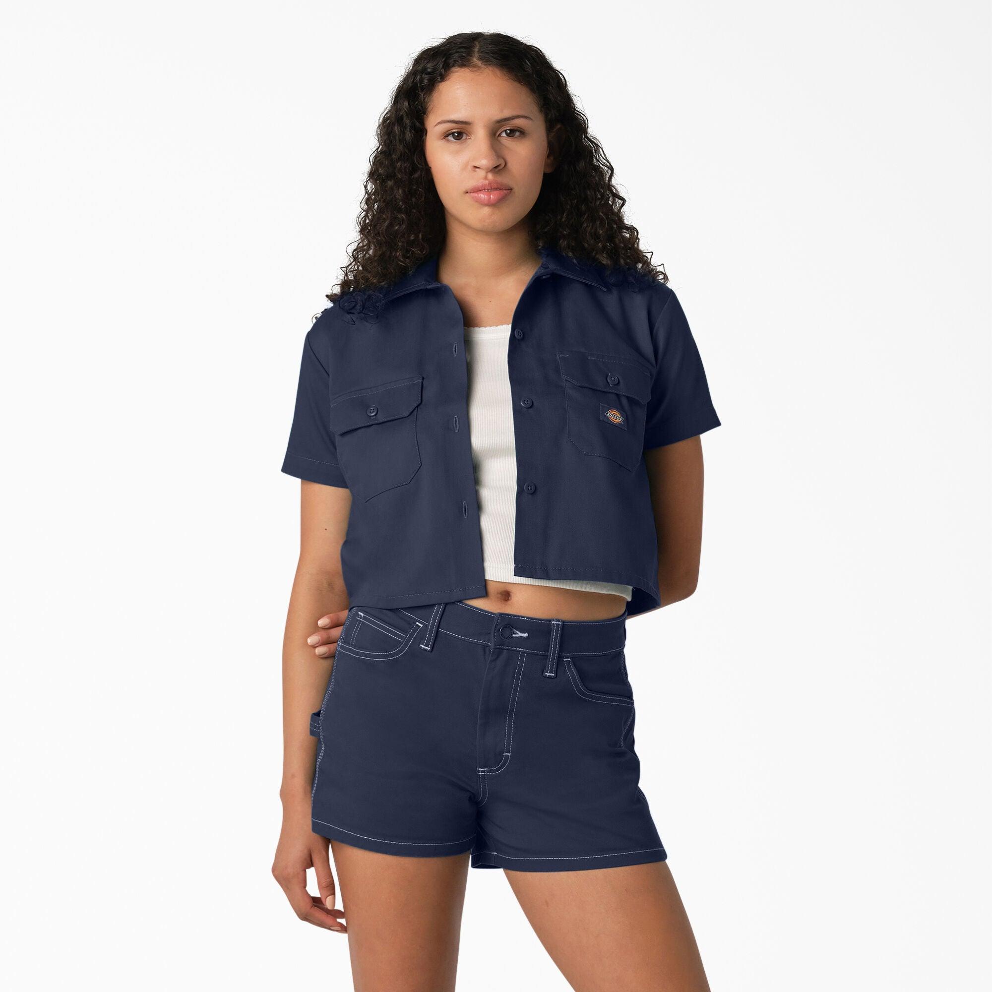 Women's Cropped Work Shirt, Ink Navy - Purpose-Built / Home of the Trades