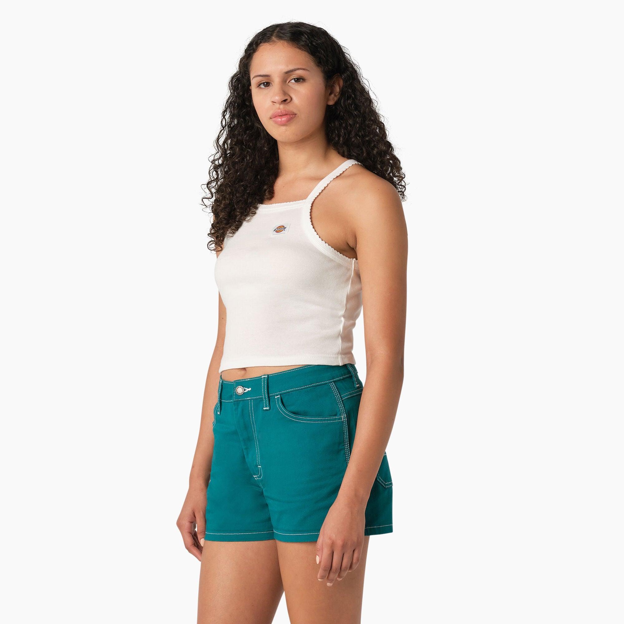 Women's Rib Knit Cropped Tank Top, White - Purpose-Built / Home of the Trades