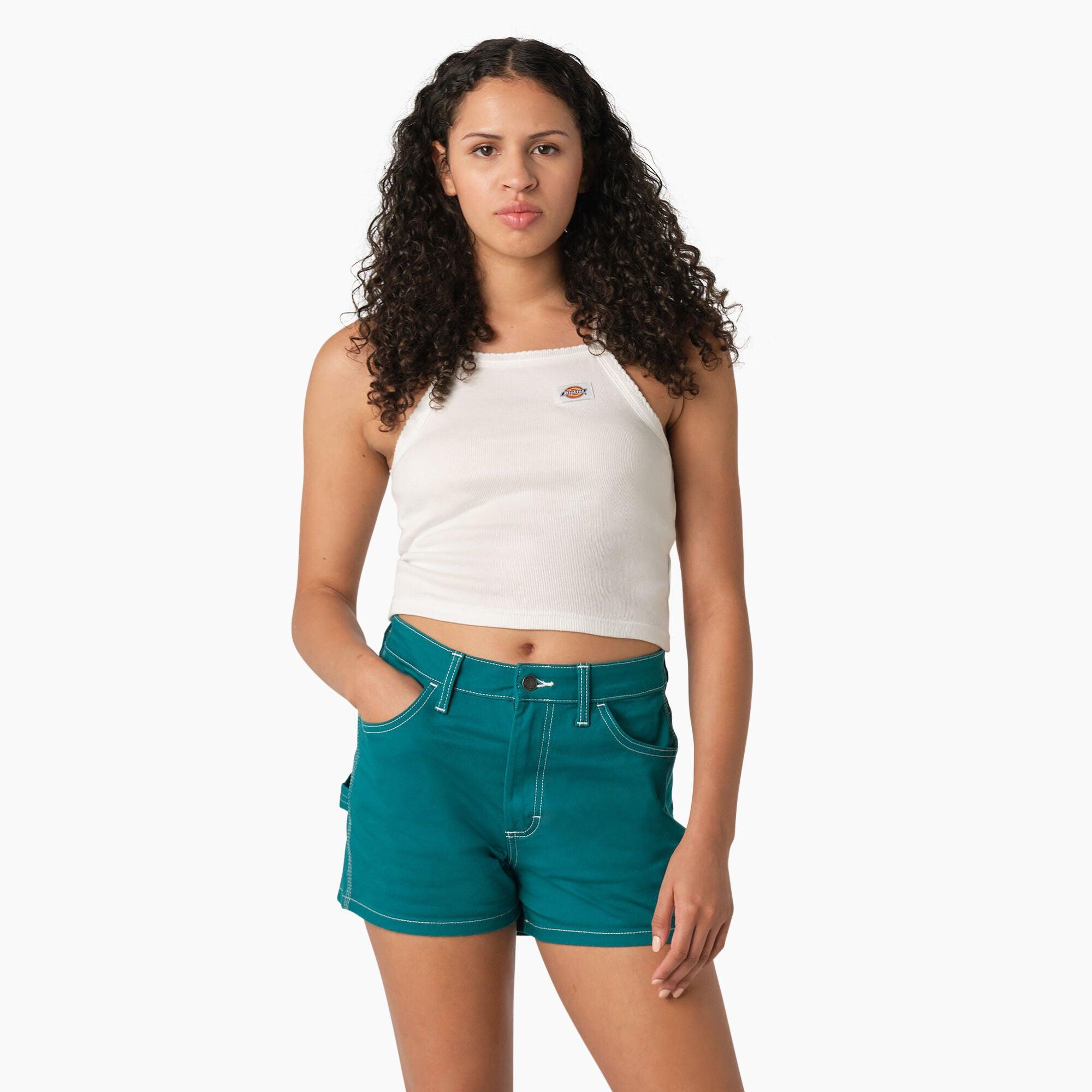 Women's Rib Knit Cropped Tank Top, White - Purpose-Built / Home of the Trades