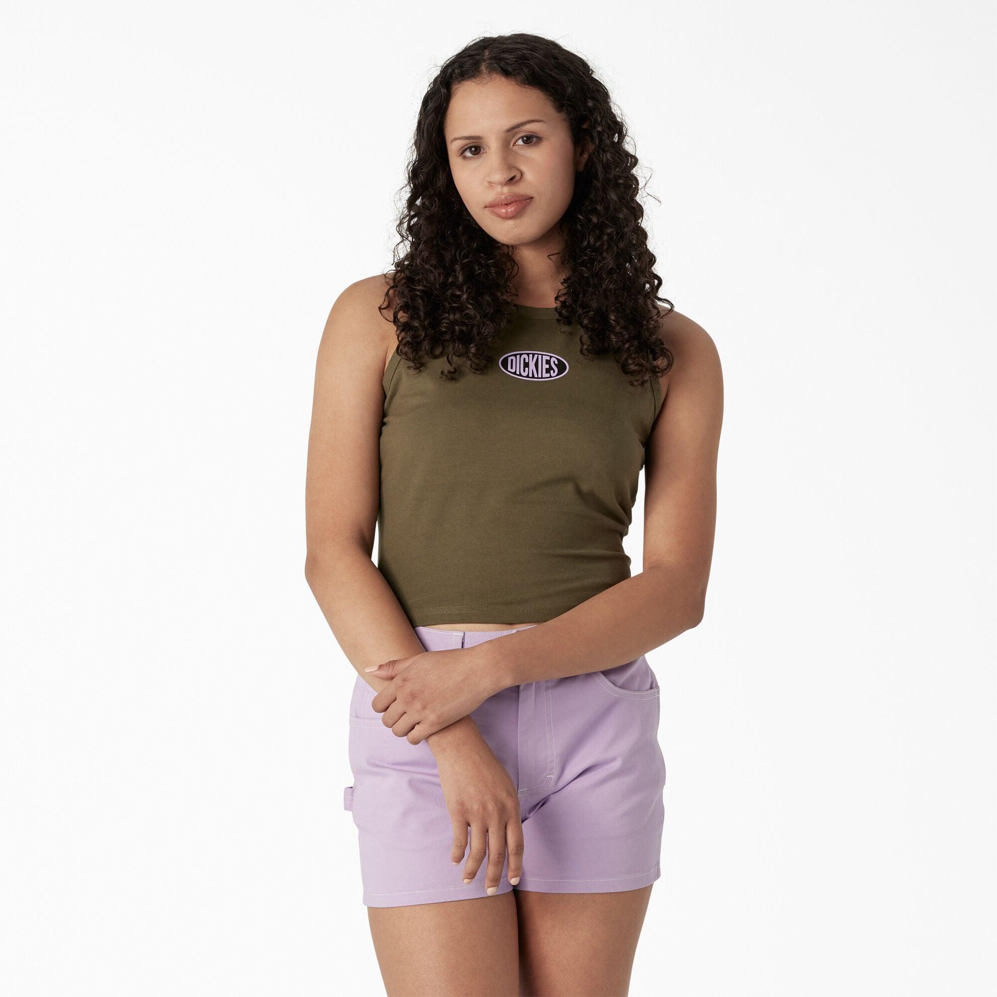Women's Racerback Cropped Tank Top, Green - Purpose-Built / Home of the Trades