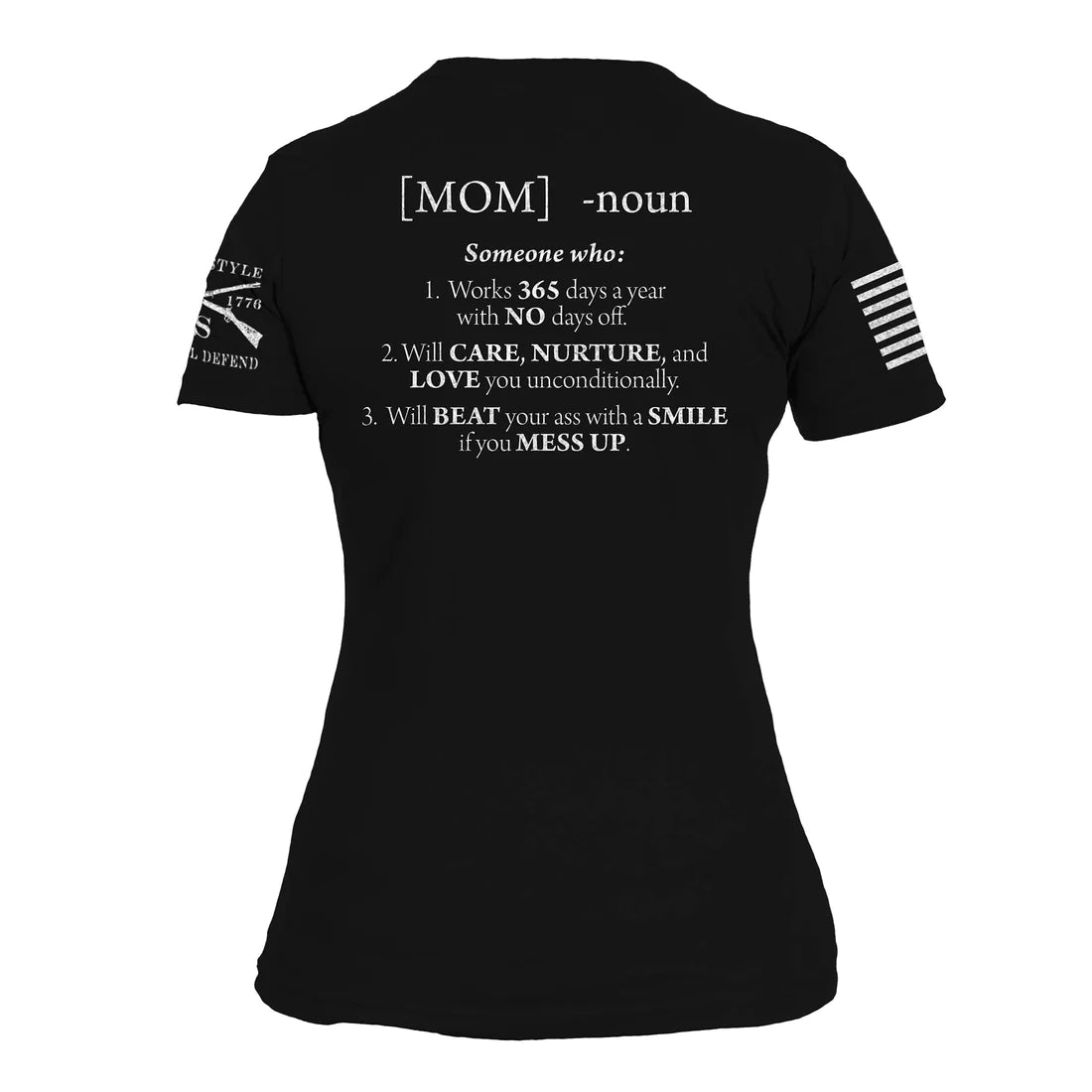 Women's Mom Defined Tee - Black