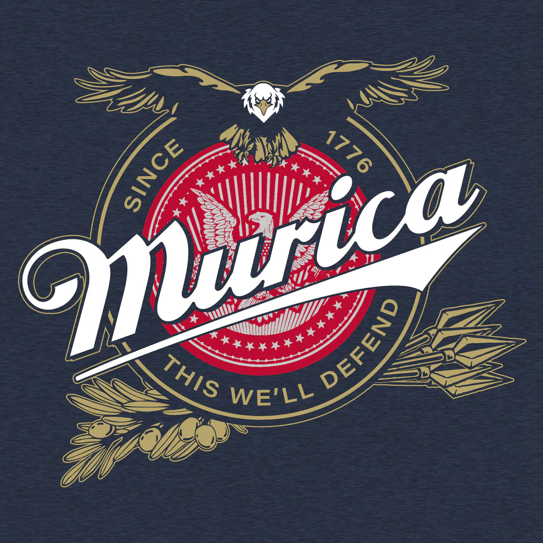 Murica Brewing Tee - Midnight Navy