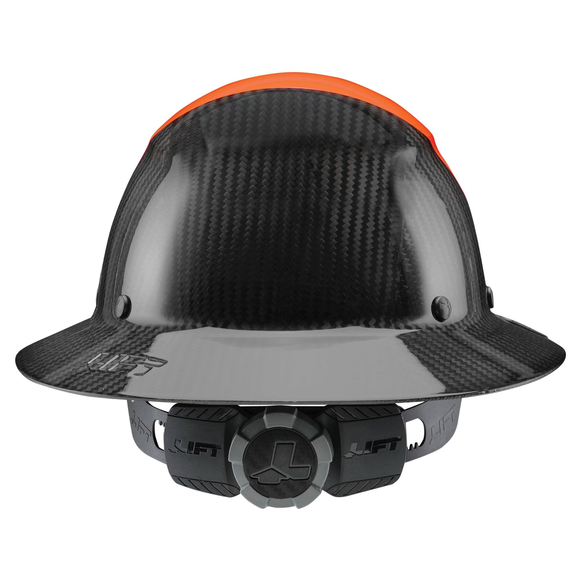 DAX FIFTY50 Carbon Fiber Hardhat - Orange / Black - Purpose-Built / Home of the Trades