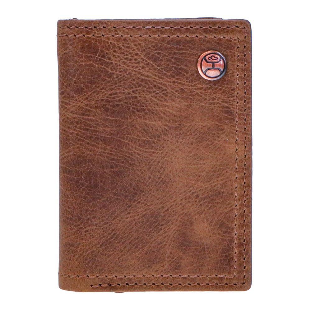 Hooey Classic Smooth Trifold Wallet- Brown