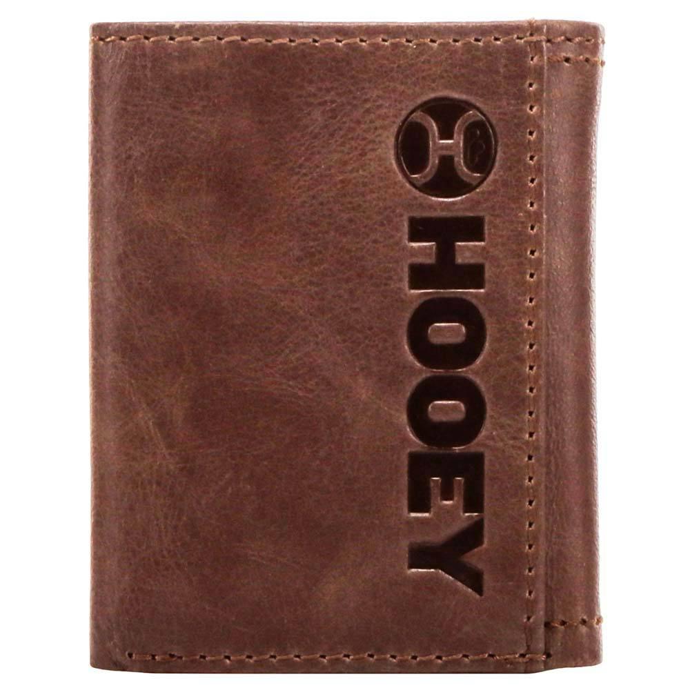 Hooey Classic Smooth Trifold Wallet- Brown