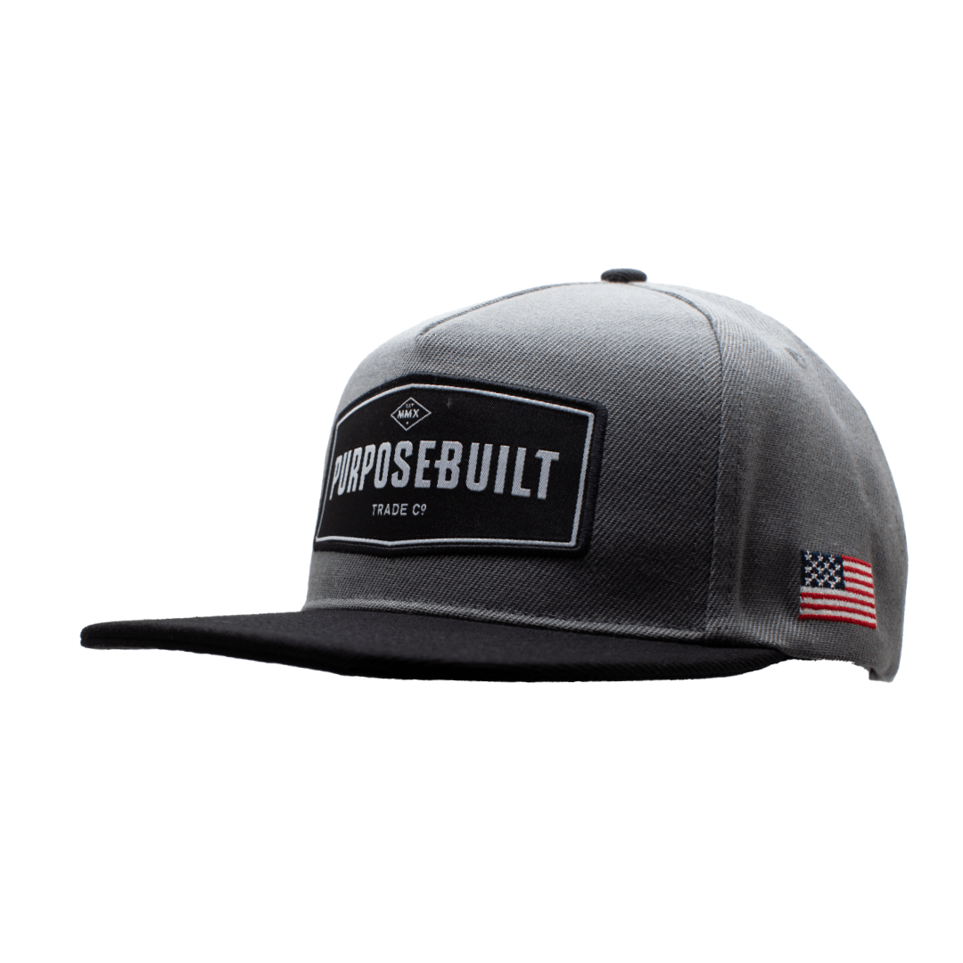 The Badge Hat - Black & Grey - Purpose-Built / Home of the Trades