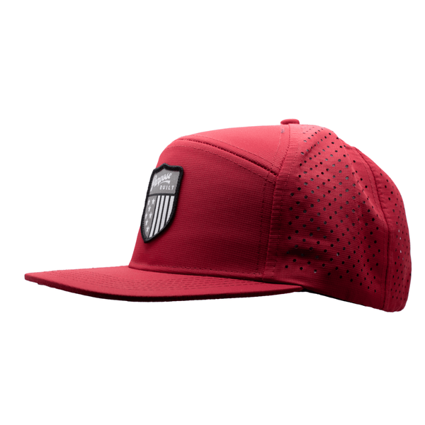 The Badge Hat Water Resistant Red