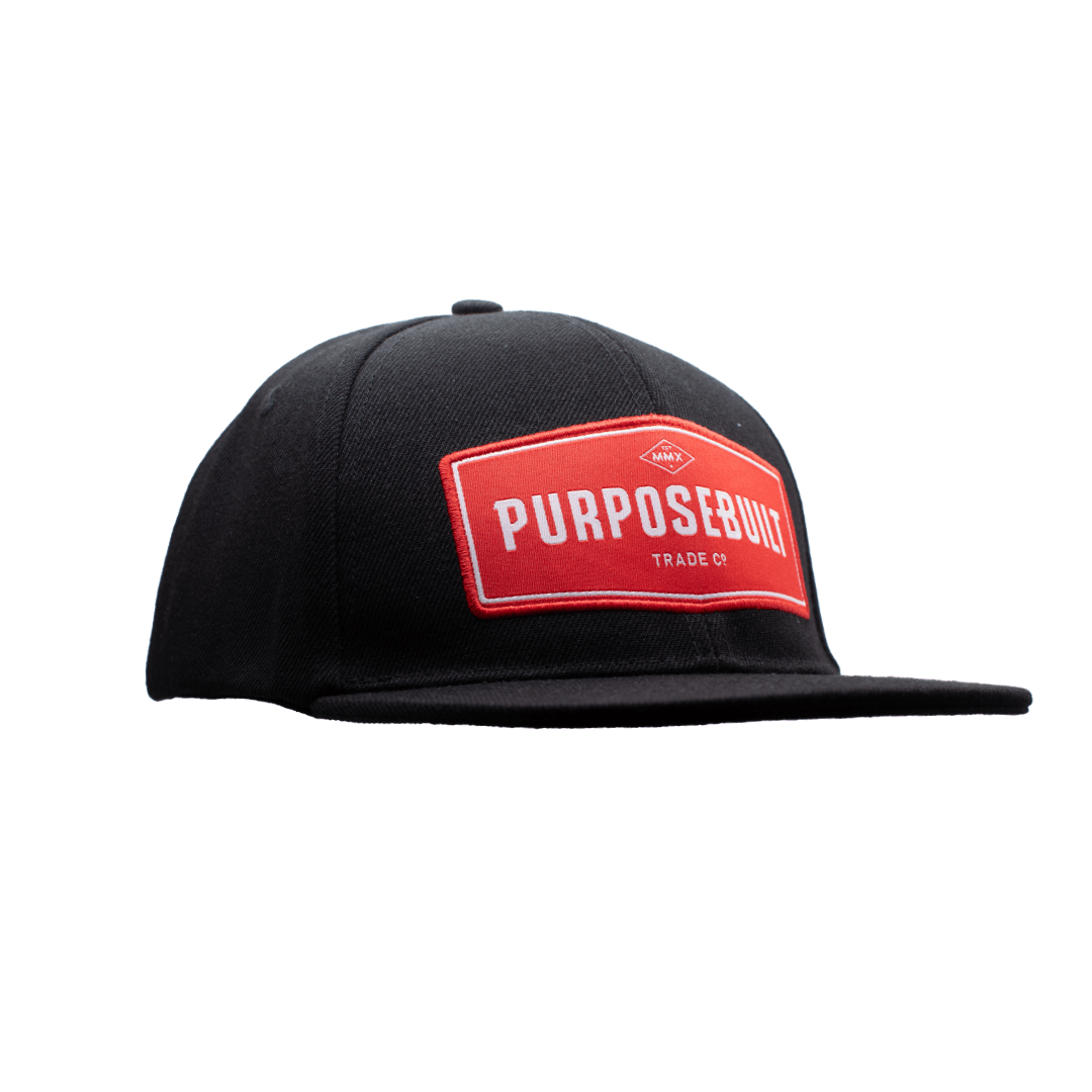 The Badge Snapback - Black/Red - Purpose-Built / Home of the Trades